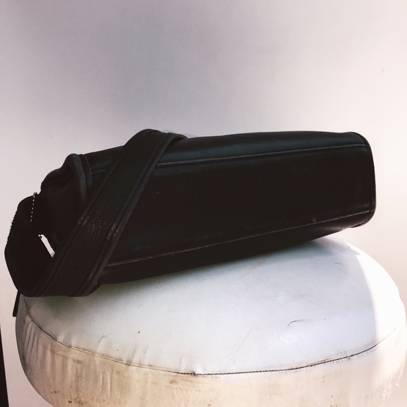 black leather COACH shoulder bag vintage purse - Picture 3 of 4